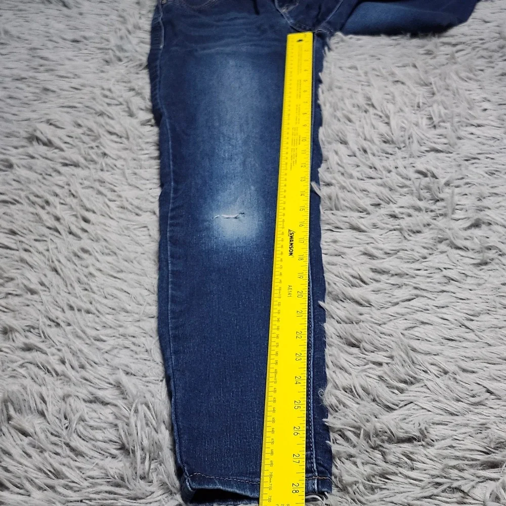 Wallflower Sassy Skinny Jeans Womens Juniors 0 Blue High Rise Denim‎ WFM10481S
